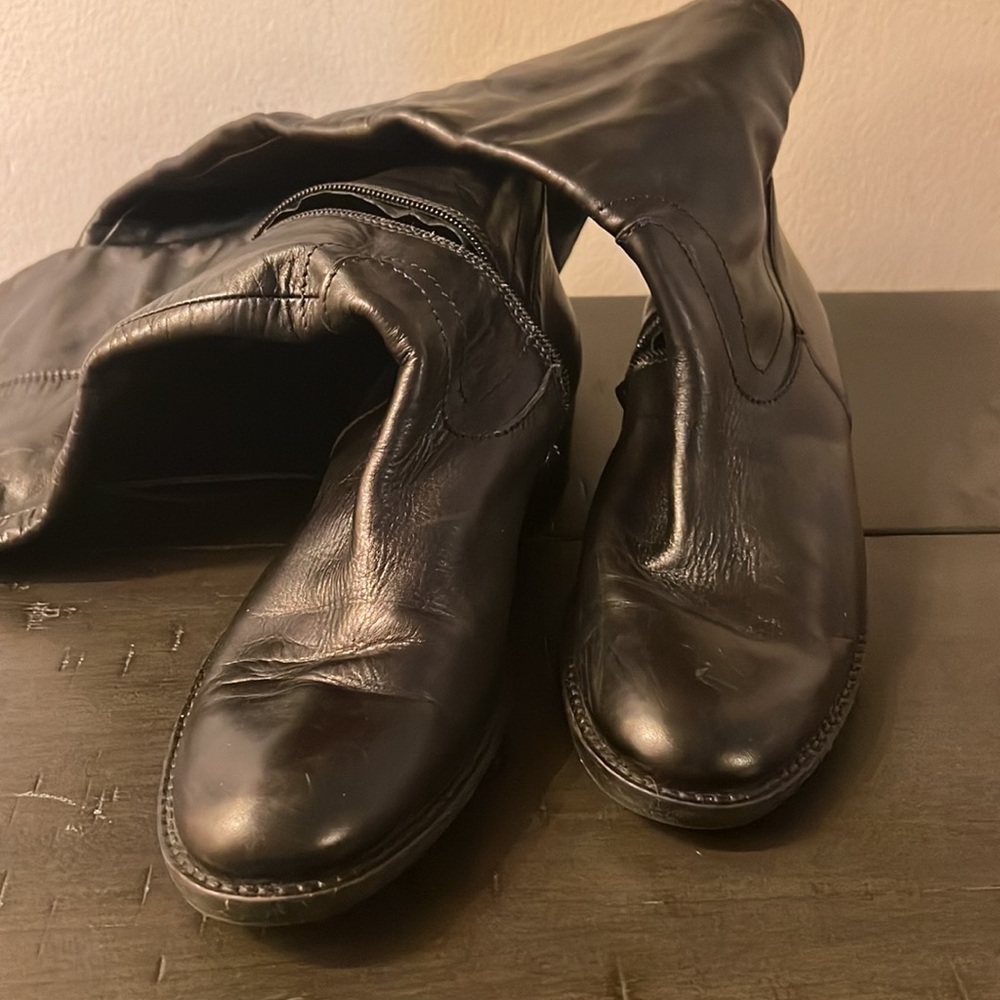 Leather Over the Knee Genuine Leather Boots BROWNS